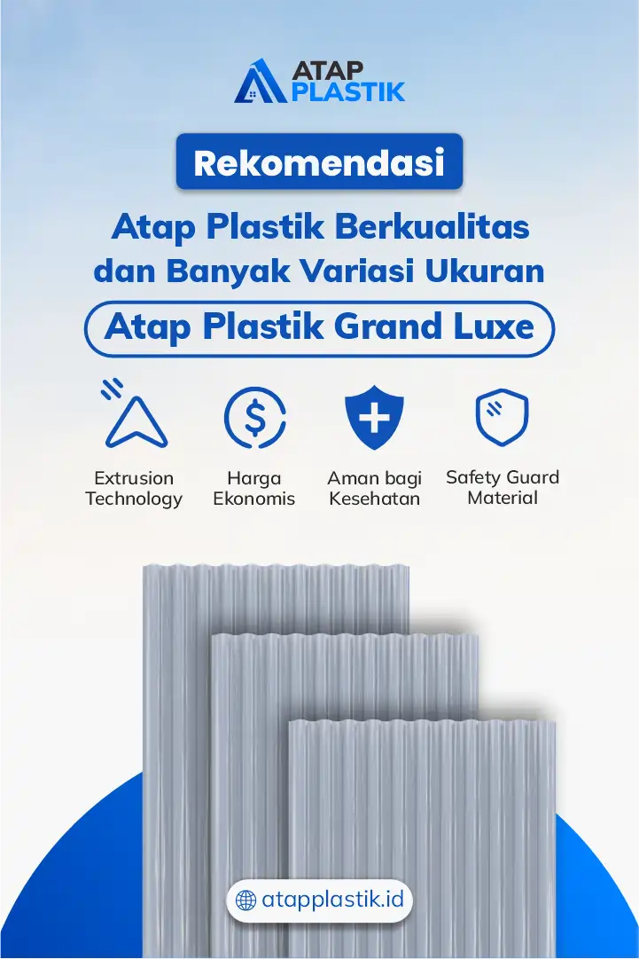 Rekomendasi Atap Plastik Berkualitas dan banyak Variasi Ukuran