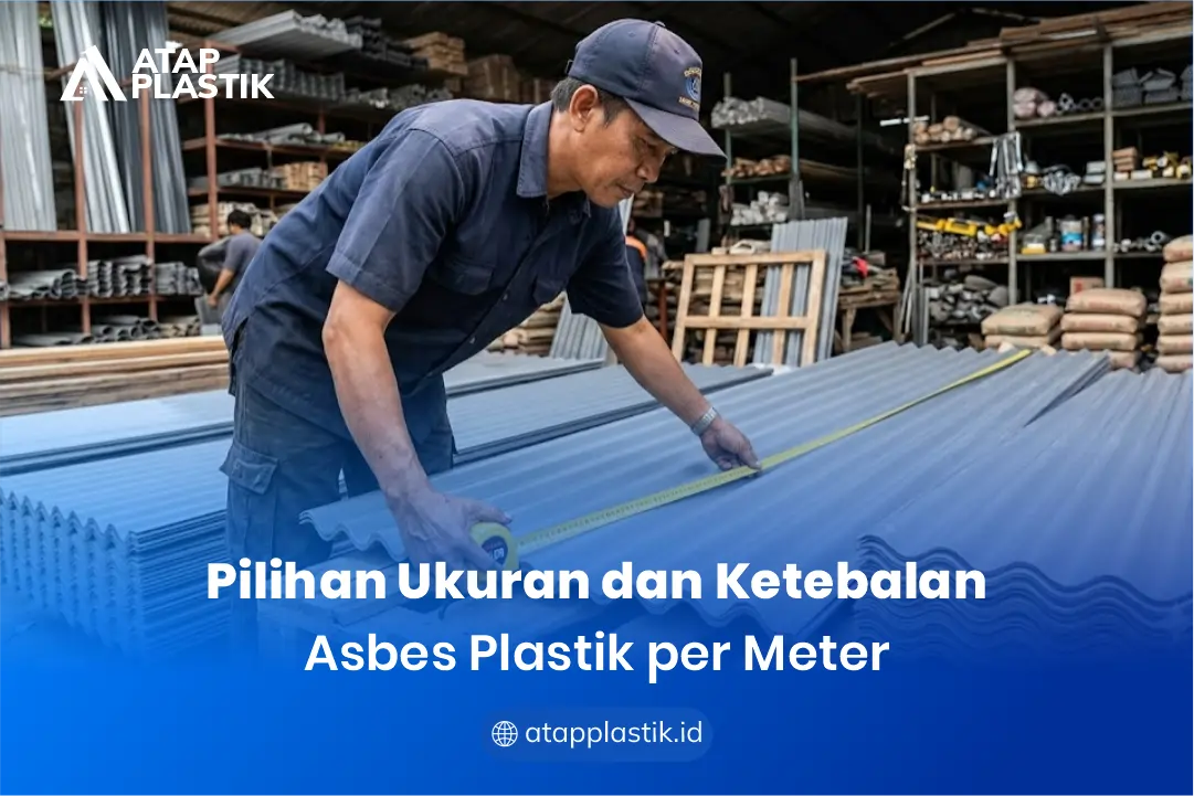2. Pilihan Ukuran dan Ketebalan Asbes Plastik per Meter 
