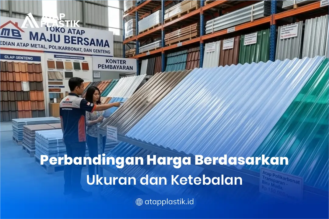 Perbandingan Harga Berdasarkan Ukuran dan Ketebalan