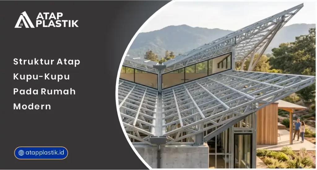 01 Struktur Atap Kupu Kupu pada Rumah Modern