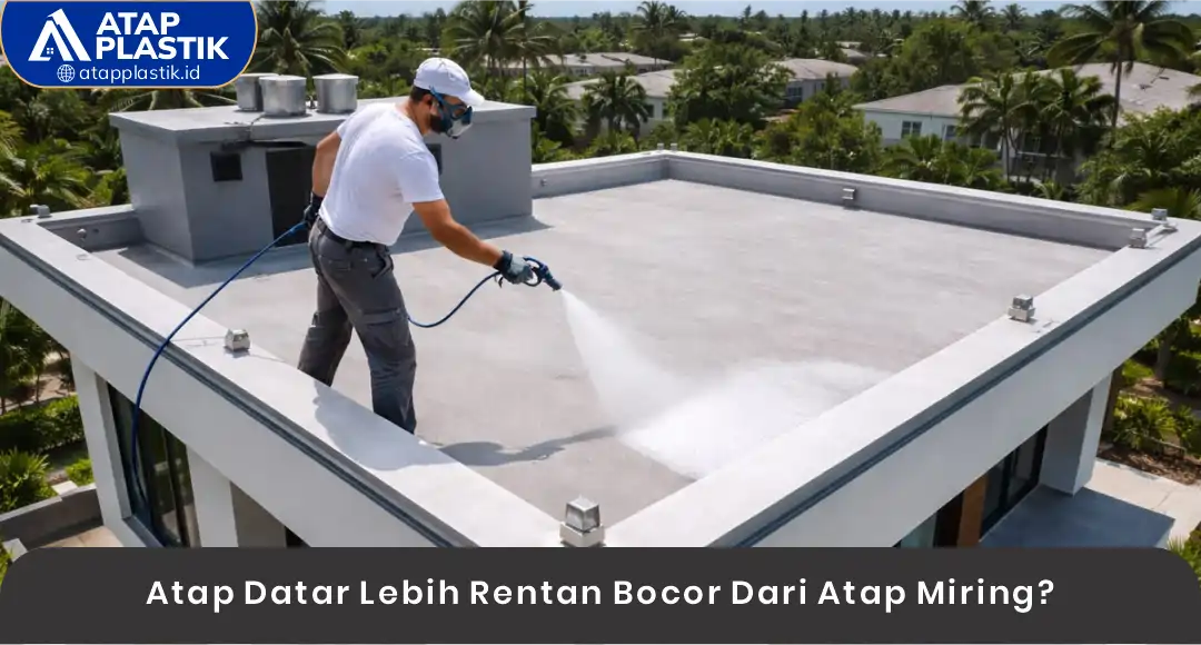 02 Atap Datar Lebih Rentan Bocor Dari Atap Miring