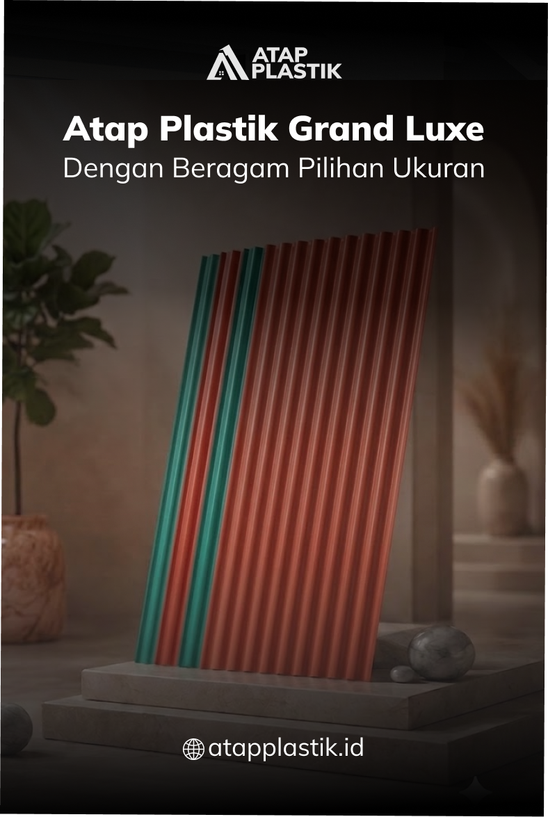 05 Atap Plastik Grand Luxe dengan Beragam Pilihan Ukuran (roma warna, trans - potrait)